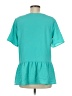Caramela 100% Polyester Teal Short Sleeve Blouse Size M - photo 2