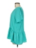 Caramela 100% Polyester Teal Short Sleeve Blouse Size M - photo 5