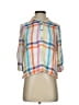 Westbound Color Block Orange White 3/4 Sleeve Button-Down Shirt Size S (petite) - photo 1