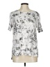 WallpapHER Silver Short Sleeve Blouse Size L - photo 1