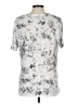 WallpapHER Silver Short Sleeve Blouse Size L - photo 2