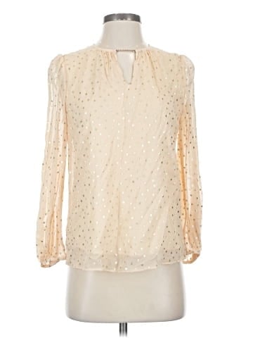 GOELIA 3/4 Sleeve Silk Top (view 1)