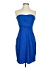 Luna Solid Blue Cocktail Dress Size S - photo 1