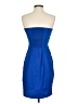 Luna Solid Blue Cocktail Dress Size S - photo 2
