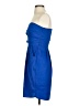 Luna Solid Blue Cocktail Dress Size S - photo 5