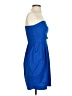 Luna Solid Blue Cocktail Dress Size S - photo 4