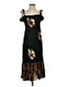 Assorted Brands 100% Rayon Tropical Black Casual Dress Size 0 - photo 1