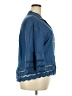 Unbranded Blue 3/4 Sleeve Button-Down Shirt Size XXL - photo 4