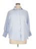 Unbranded Blue 3/4 Sleeve Button-Down Shirt Size XL - photo 1