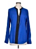 Calvin Klein Color Block Blue Long Sleeve Blouse Size L (estimated) - photo 1