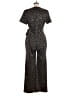 Ivanka Trump Animal Print Brown Gold Jumpsuit Size 8 - photo 2