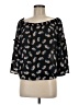 Aqua 100% Polyester Black 3/4 Sleeve Blouse Size M - photo 1