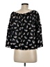 Aqua 100% Polyester Black 3/4 Sleeve Blouse Size M - photo 2