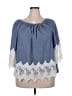 Unique Spectrum Blue 3/4 Sleeve Blouse Size 2X - photo 1