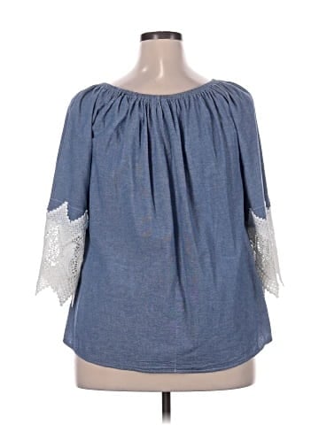 Unique Spectrum 3/4 Sleeve Blouse (view 2)