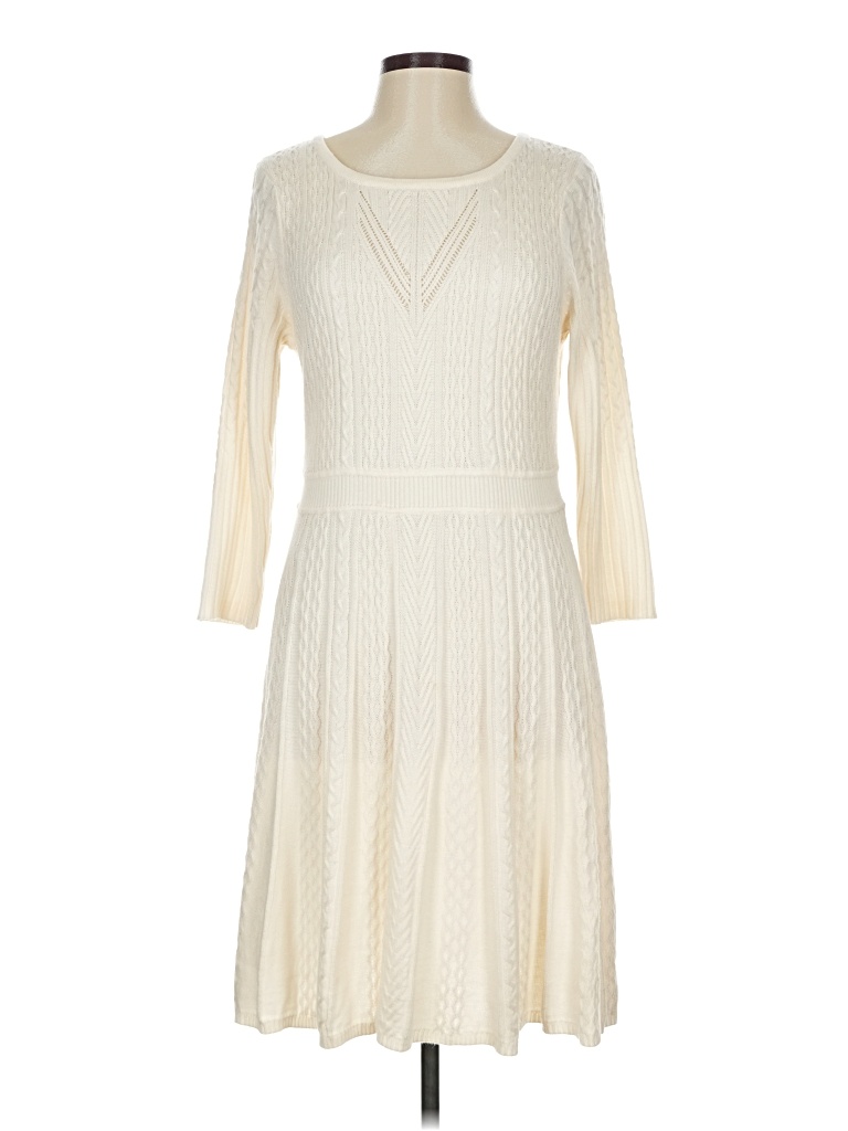 Pre-owned Calvin Klein Casual Dress In White