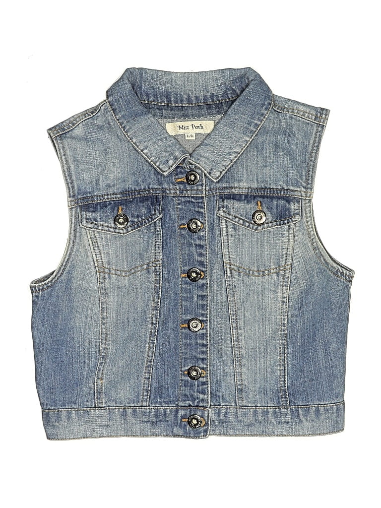 Pre-owned Miss Posh Denim Vest In Blue
