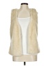 Papaya 100% Polyester Ivory Faux Fur Vest Size L - photo 1
