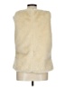 Papaya 100% Polyester Ivory Faux Fur Vest Size L - photo 2
