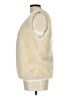 Papaya 100% Polyester Ivory Faux Fur Vest Size L - photo 5