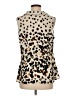CAbi 100% Polyester Animal Print Ivory Sleeveless Blouse Size M - photo 2
