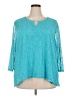 Alfred Dunner 100% Polyester Teal 3/4 Sleeve Blouse Size 2X - photo 1