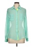 Decree 100% Polyester Color Block Green Long Sleeve Blouse Size L - photo 1