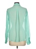 Decree 100% Polyester Color Block Green Long Sleeve Blouse Size L - photo 2