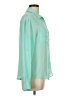 Decree 100% Polyester Color Block Green Long Sleeve Blouse Size L - photo 4