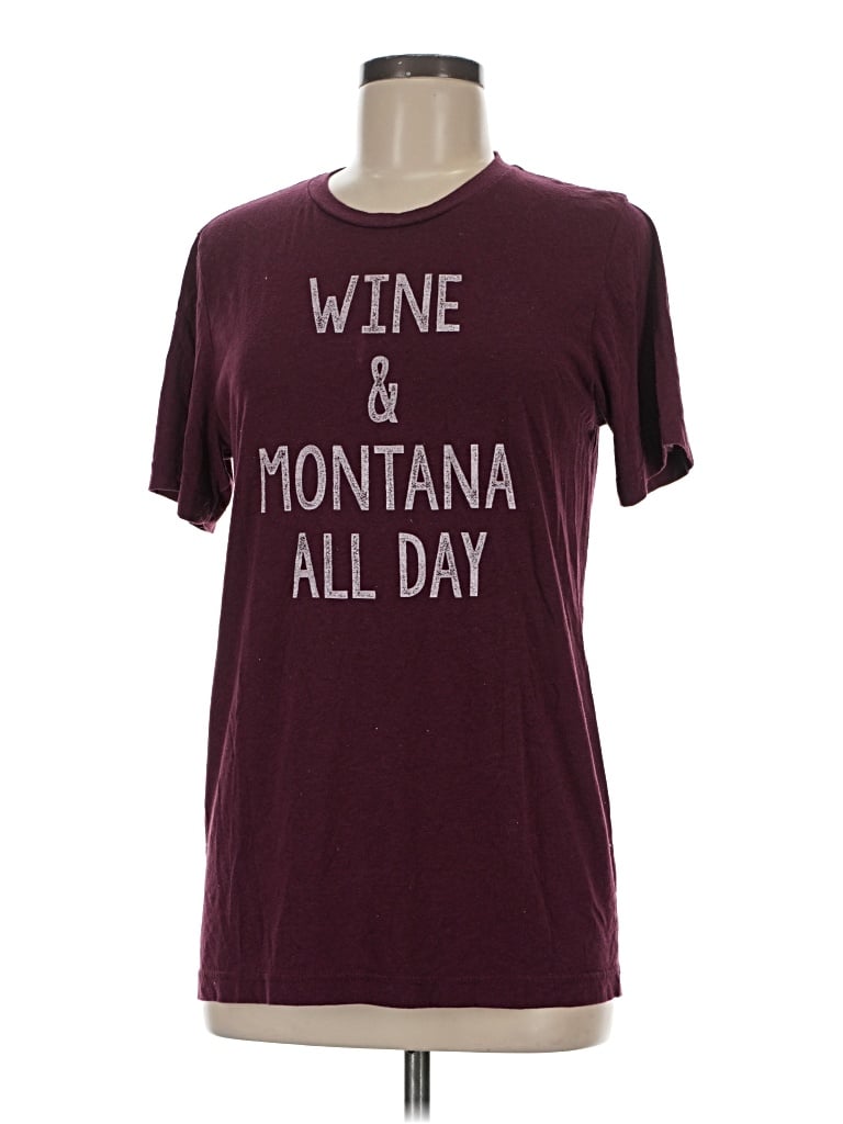 Pre-owned Bella+canvas Short Sleeve T-shirt In Burgundy