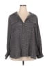 M Magaschoni 100% Rayon Polka Dots Black Long Sleeve Blouse Size 3X - photo 1