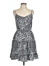 Assorted Brands 100% Polyester Animal Print Silver Black Cocktail Dress Size L - photo 1