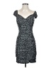 Aqua Polka Dots Gray Cocktail Dress Size S - photo 1