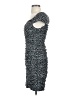 Aqua Polka Dots Gray Cocktail Dress Size S - photo 5