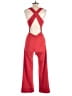 Express Solid Red Jumpsuit Size XS - photo 2