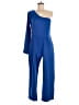 Antonella Solid Blue Jumpsuit Size M - photo 1