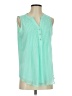 Charter Club 100% Polyester Teal Sleeveless Blouse Size S - photo 1