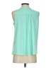 Charter Club 100% Polyester Teal Sleeveless Blouse Size S - photo 2