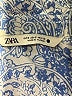 Zara Paisley Blue Long Sleeve Blouse Size S - photo 7