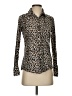 J.Crew Animal Print Brown Long Sleeve Blouse Size 2 - photo 1