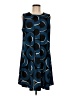 Alfani Graphic Blue Casual Dress Size 8 - photo 1