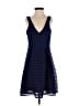 Express 100% Polyester Chevron-herringbone Blue Cocktail Dress Size 4 - photo 1