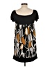 Twenty One Graphic Black Casual Dress Size L - photo 2