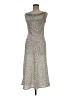 Audrey 3+1 100% Polyester Animal Print Silver Casual Dress Size M - photo 1