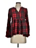 Mi ami Plaid Red Long Sleeve Blouse Size S - photo 1