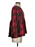 Mi ami Plaid Red Long Sleeve Blouse Size S - photo 4