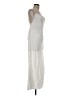 H&M 100% Polyester Silver Ivory Cocktail Dress Size M - photo 4