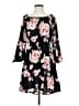 Xhilaration 100% Polyester Floral Black Casual Dress Size S - photo 1