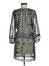 Cache 100% Polyester Paisley Gray Cocktail Dress Size M - photo 2