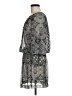 Cache 100% Polyester Paisley Gray Cocktail Dress Size M - photo 5
